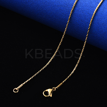 PVD Vacuum Plating 304 Stainless Steel Boston Link Chain Necklace NJEW-S420-005C-G-1