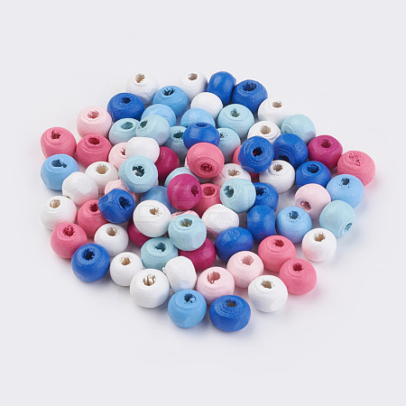 Natural Wood Beads WOOD-Q030-45-1