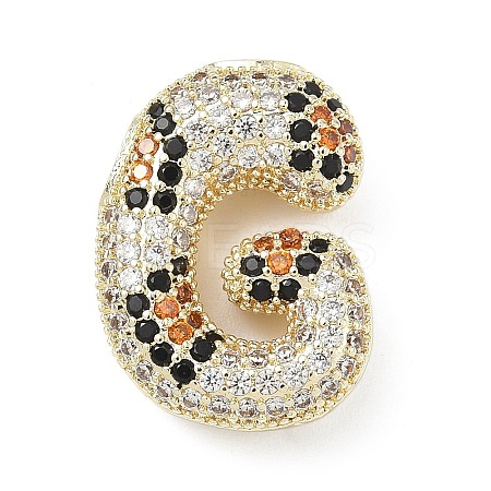 Brass Micro Pave Cubic Zirconia Pendants KK-Z108-02G-G-1