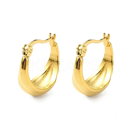 304 Stainless Steel Hoop Earrings EJEW-K271-02B-G-1