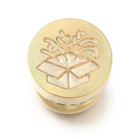 Christmas Golden Tone Wax Seal Brass Stamp Heads LS-AJEW-A058-01E-1