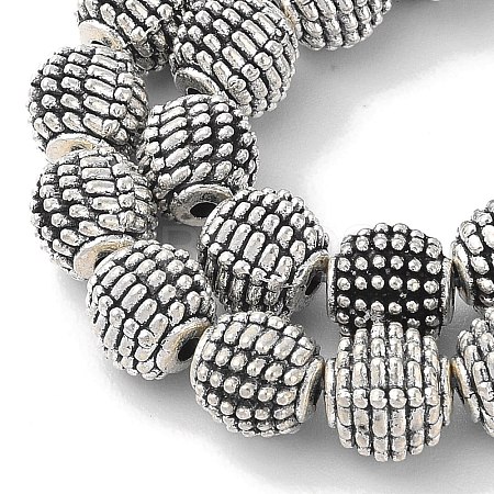 Round Tibetan Style Alloy Beads TIBEB-O007-34-RS-1