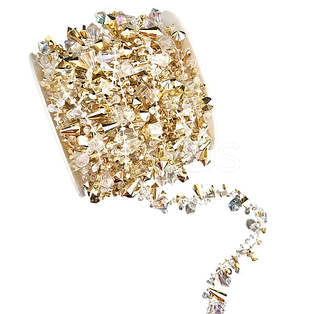 1 Roll Handmade Resin Teardrop Beaded Chains DIY-CN0003-52B-1