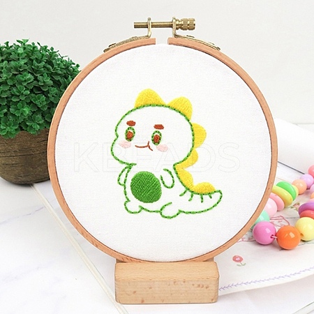DIY Cartoon Animal Embroidery Sets DIY-G037-02D-1