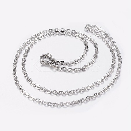 Non-Tarnish 304 Stainless Steel Cable Chain Necklaces NJEW-I205-17P-1