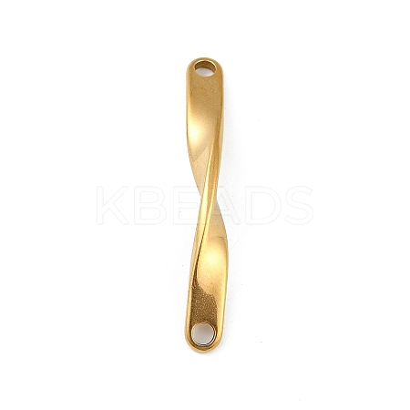 Ion Plating(IP) 202 Stainless Steel Twist Connector Charms STAS-Q336-13B-G-1