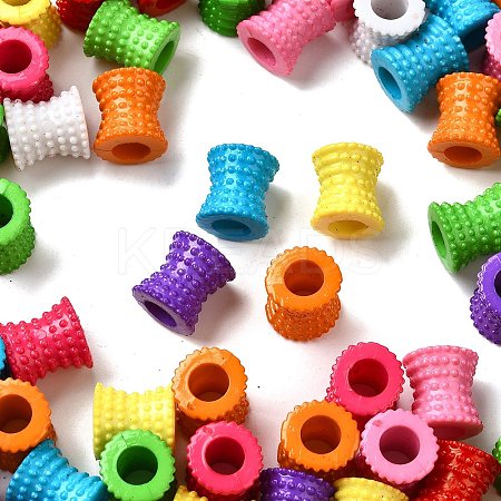 Opaque Acrylic European Beads MACR-F083-02-1