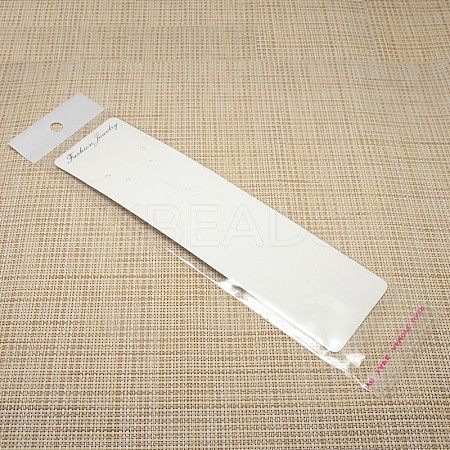 Rectangle Necklace Display Sets Cardboard Paper Cards and Self Adhesive Cellophane Bags LS-X-NDIS-M001-02-1