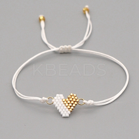 Miyuki Seed Braided Bead Bracelet BJEW-P269-34C-1