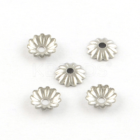 Non-Tarnish Flower 304 Stainless Steel Bead Caps LS-X-STAS-R083-15-1