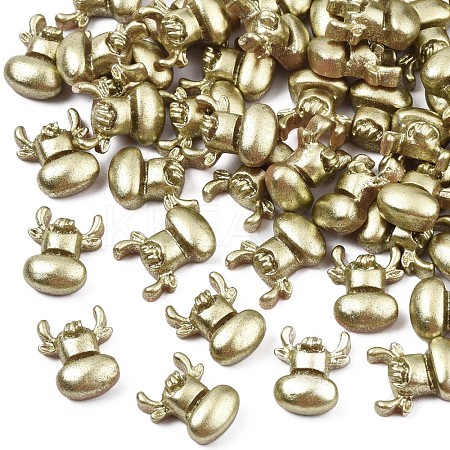 Spray Painted Opaque Resin Cabochons CRES-N027-11-1
