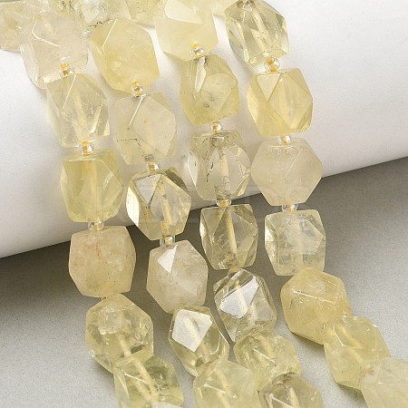 Heated Natural Lemon Quartz Beads Strands GG-CBAF8A8-A12-01-1