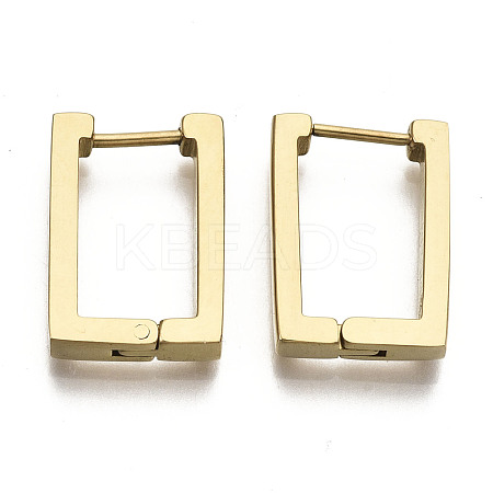 304 Stainless Steel Huggie Hoop Earrings STAS-R115-21G-1