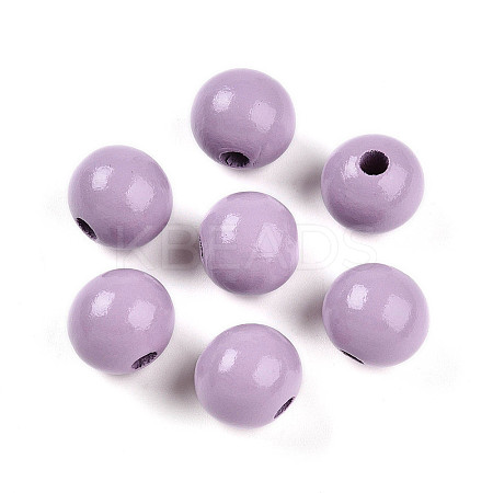 Painted Natural Wood Beads X-WOOD-A018-16mm-09-1