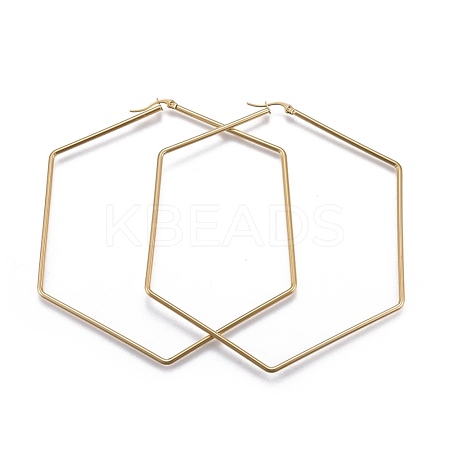 201 Stainless Steel Hoop Earrings EJEW-A052-25B-1