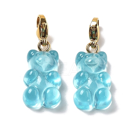 Bear Resin Pendant Decorations STAS-M092-01G-12-1