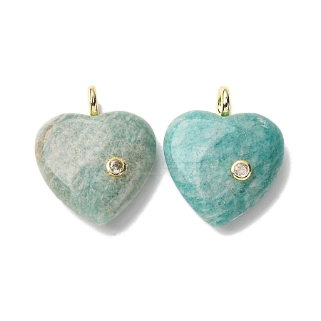 Natural Amazonite Pendants G-P588-01G-07-1