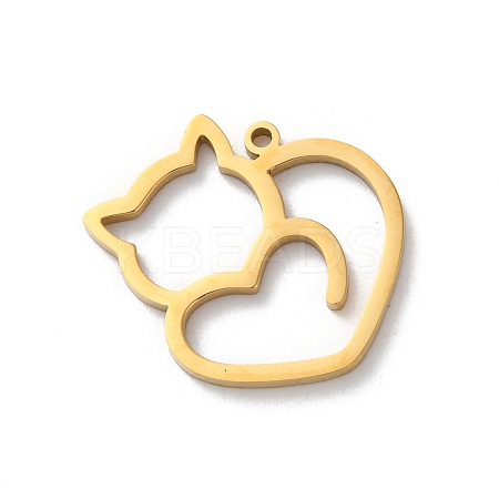 304 Stainless Steel Pendants STAS-S149-01G-1