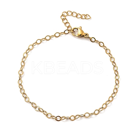 Ion Plating(IP) 304 Stainless Steel Link Chain Bracelets for Women Men BJEW-A050-02G-01-1