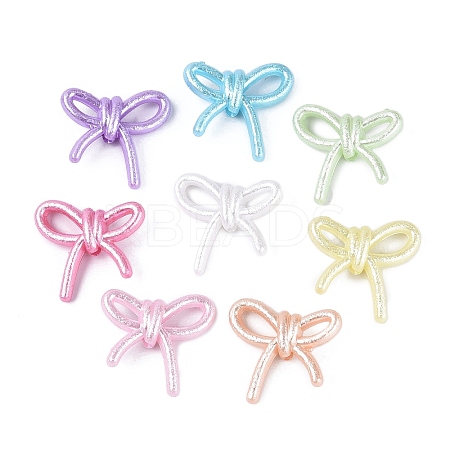 Spray Painted Textured Opaque Acrylic Beads OACR-N160-19-1