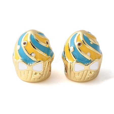 Cake Rack Plating Brass Enamel Beads KK-G512-02G-02-1