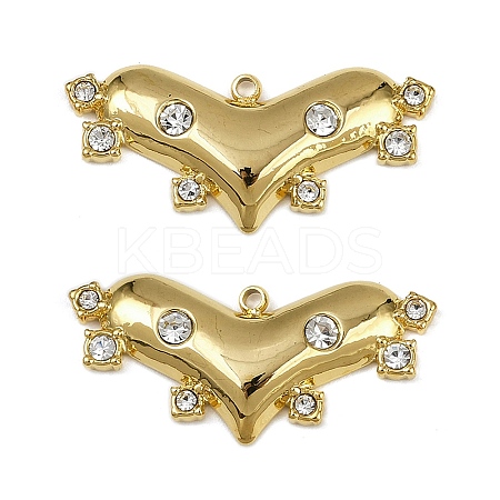 304 Stainless Steel Crystal Rhinestone Pendants STAS-L290-08G-1