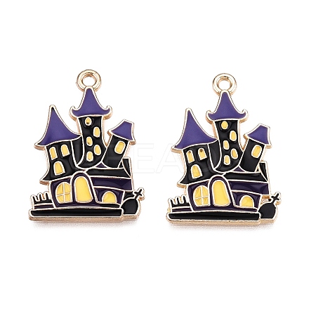 Halloween Theme Rack Plating Alloy Enamel Pendants ENAM-N056-393B-KCG-1