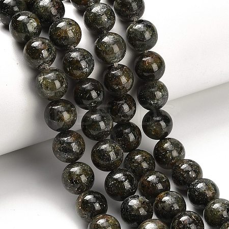 Natural Green Kyanite Beads Strands G-H335-B02-10mm-AB-1