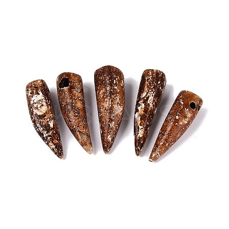 Natural Tree Bark Agate Pendants G-Q606-86-1