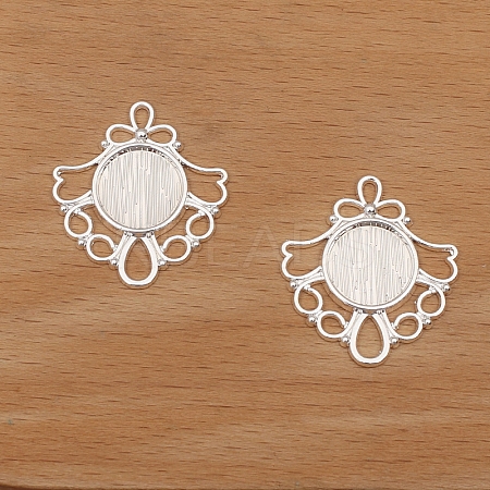 Alloy Pendant Cabochon Settings PW-WGB5C45-01-1