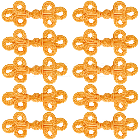 10Pcs Handmade Chinese Frog Knot Buttons Sets AJEW-CY0001-01C-1