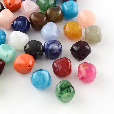 Bicone Imitation Gemstone Acrylic Beads OACR-R024-M-1
