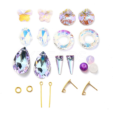 DIY Bling Drop Earring Making Kit DIY-SZ0009-28-1