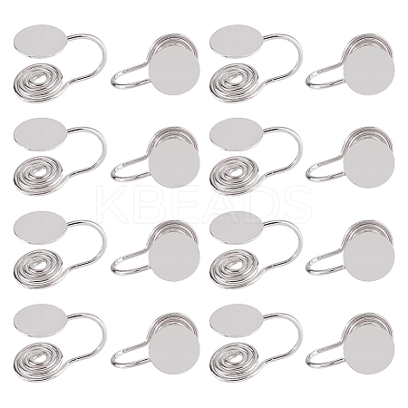 16Pcs Brass Spiral Pad Ear Cuff Findings EJEW-HS0001-24P-1