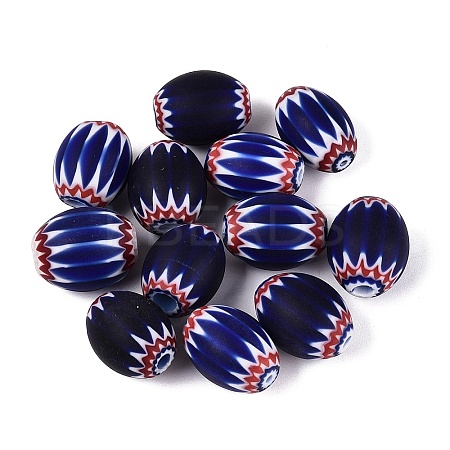 Handmade Millefiori Glass Barrel Beads LS-LA-N002-18D-1