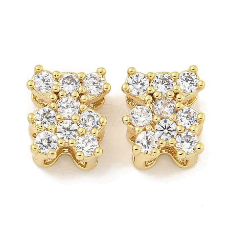 Brass with Clear Cubic Zirconia Charms KK-Q820-22G-1