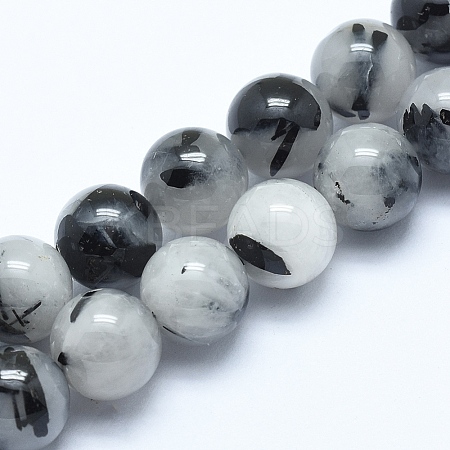 Natural Rutilated Quartz Beads Strands G-E483-19-10mm-1