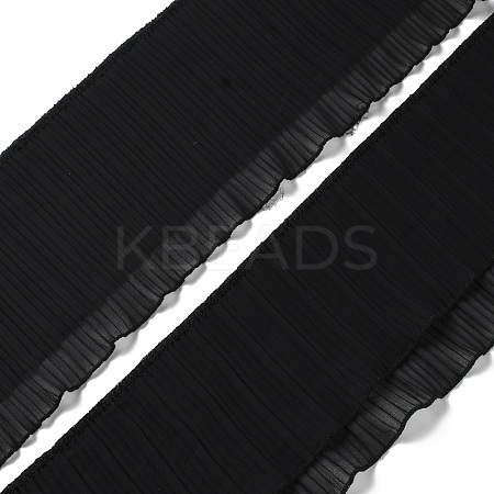 3 Yards Pleated Polyester Lace Ribbon OCOR-XCP0002-39-1