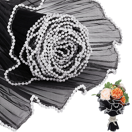 Polyester Flower Bouquet Wrapping Mesh Paper ORIB-WH0007-02B-01-1