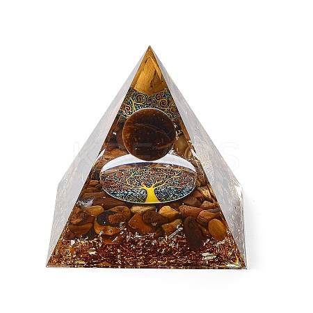 Orgonite Pyramid Resin Energy Generators DJEW-D013-01B-1