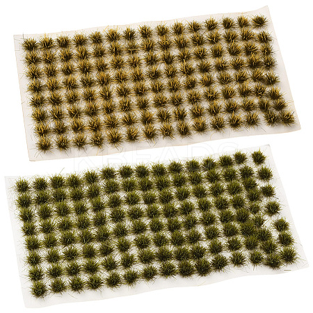 208Pcs 2 Colors Nylon Mini Grass Tufts AJEW-SP0003-17C-1