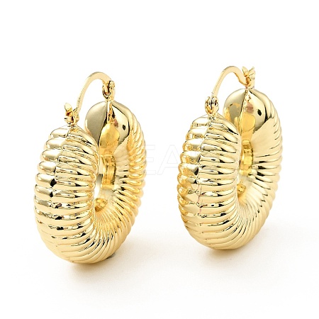 Brass Croissant Chunky Hoop Earrings for Women LS-KK-D080-16G-01-1