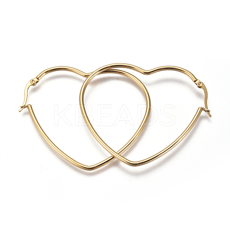 201 Stainless Steel Hoop Earrings EJEW-A052-12B-1