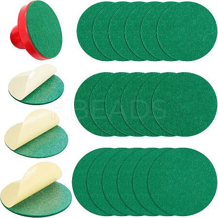 CHGCRAFT 18Pcs 3 Style Air Hockey Mallet Felt Pads Replacement AJEW-CA0002-52-1