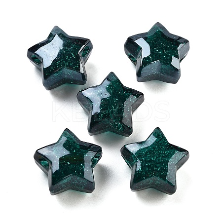 UV Plating Acrylic European Large Hole Beads OACR-S142-02B-1