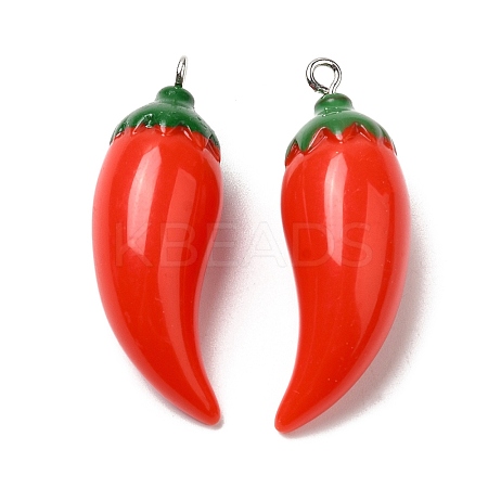 Opaque Resin Imitation Vegetables Pendants CRES-Z003-04B-1
