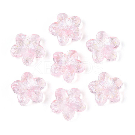 Baking Paint Transparent Glass Beads DGLA-N014-08A-03-1