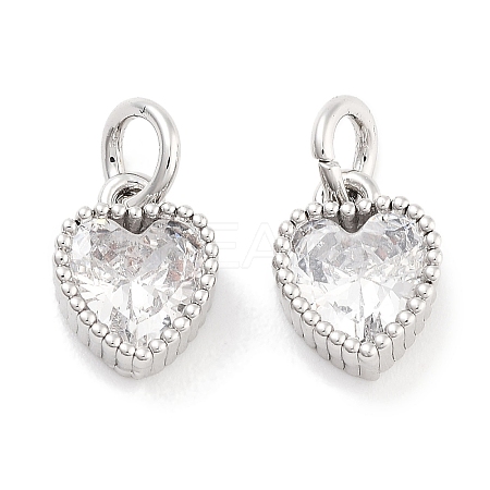 Brass with Cubic Zirconia Pendants KK-P271-42P-A-1