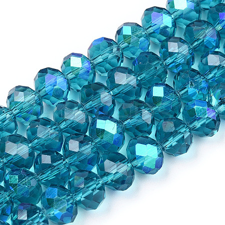 Electroplate Glass Beads Strands LS-EGLA-A034-T8mm-L25-1