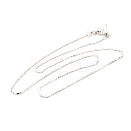 1mm Rack Plating Brass Box Chain Adjustable Slider Necklaces for Women Men MAK-L044-01S-1